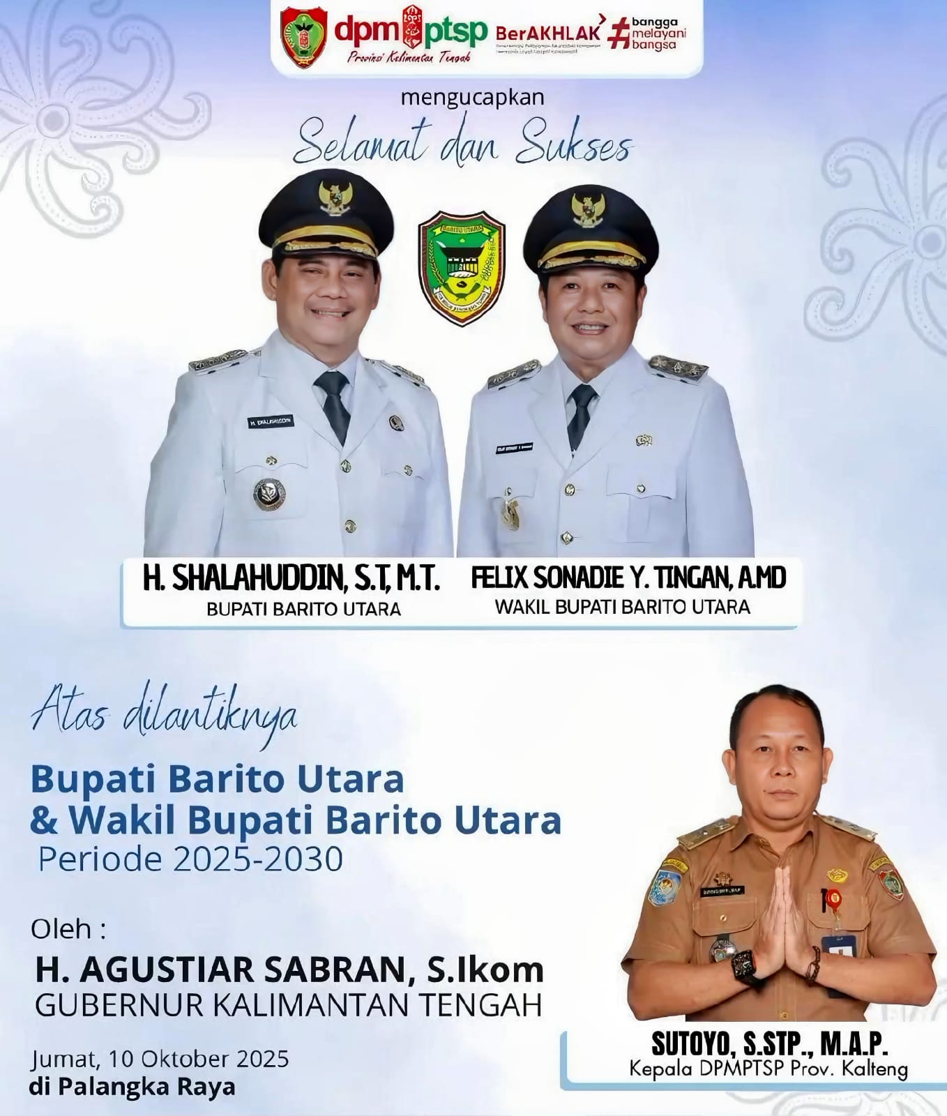 Kepemimpinan Baru Barito Utara Diharapkan Dorong Iklim Investasi dan Pelayanan Publik yang Lebih Maju