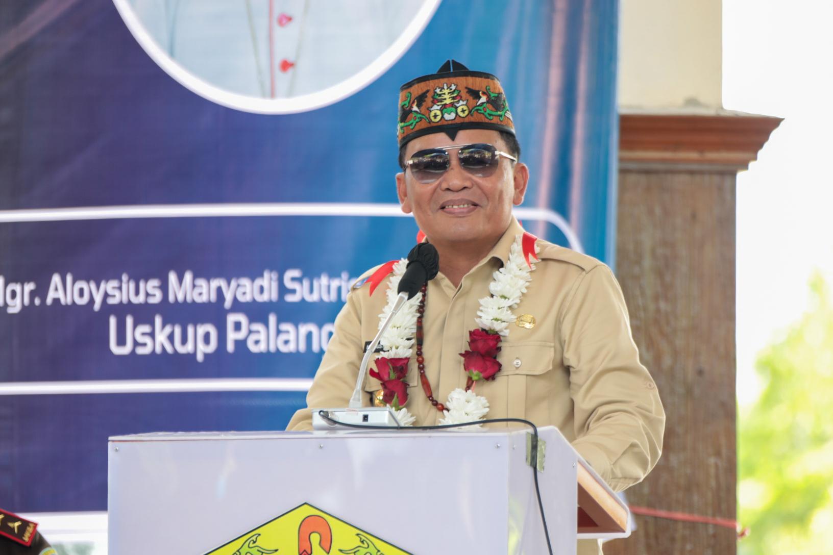 Gubernur Kalteng, H. Agustiar Sabran saat menyampaikan sambutan dalam acara