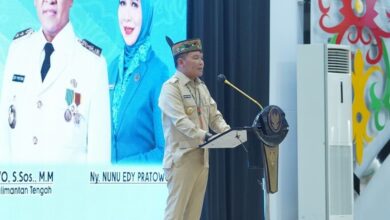 Gubernur Kalteng, H. Agustiar Sabran saat menyampaikan sambutan dalam kegiatan