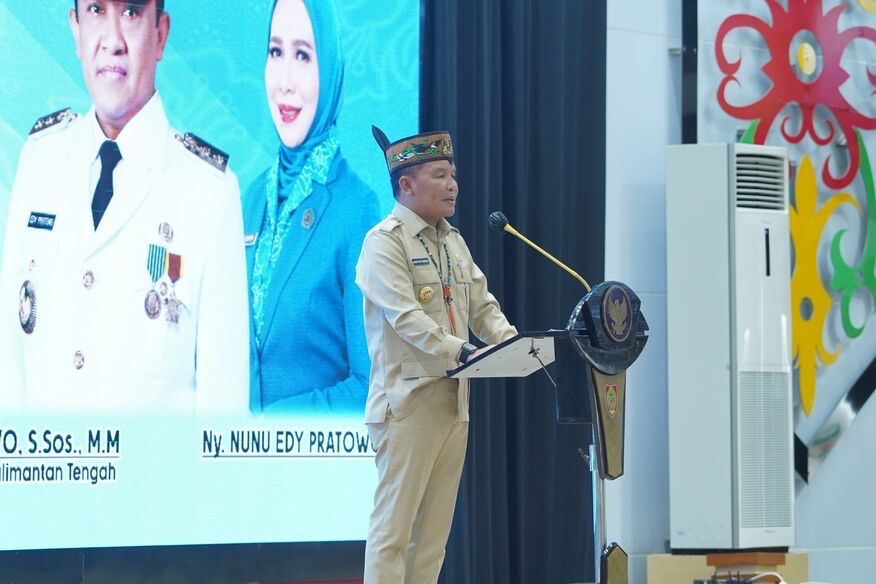 Gubernur Kalteng, H. Agustiar Sabran saat menyampaikan sambutan dalam kegiatan
