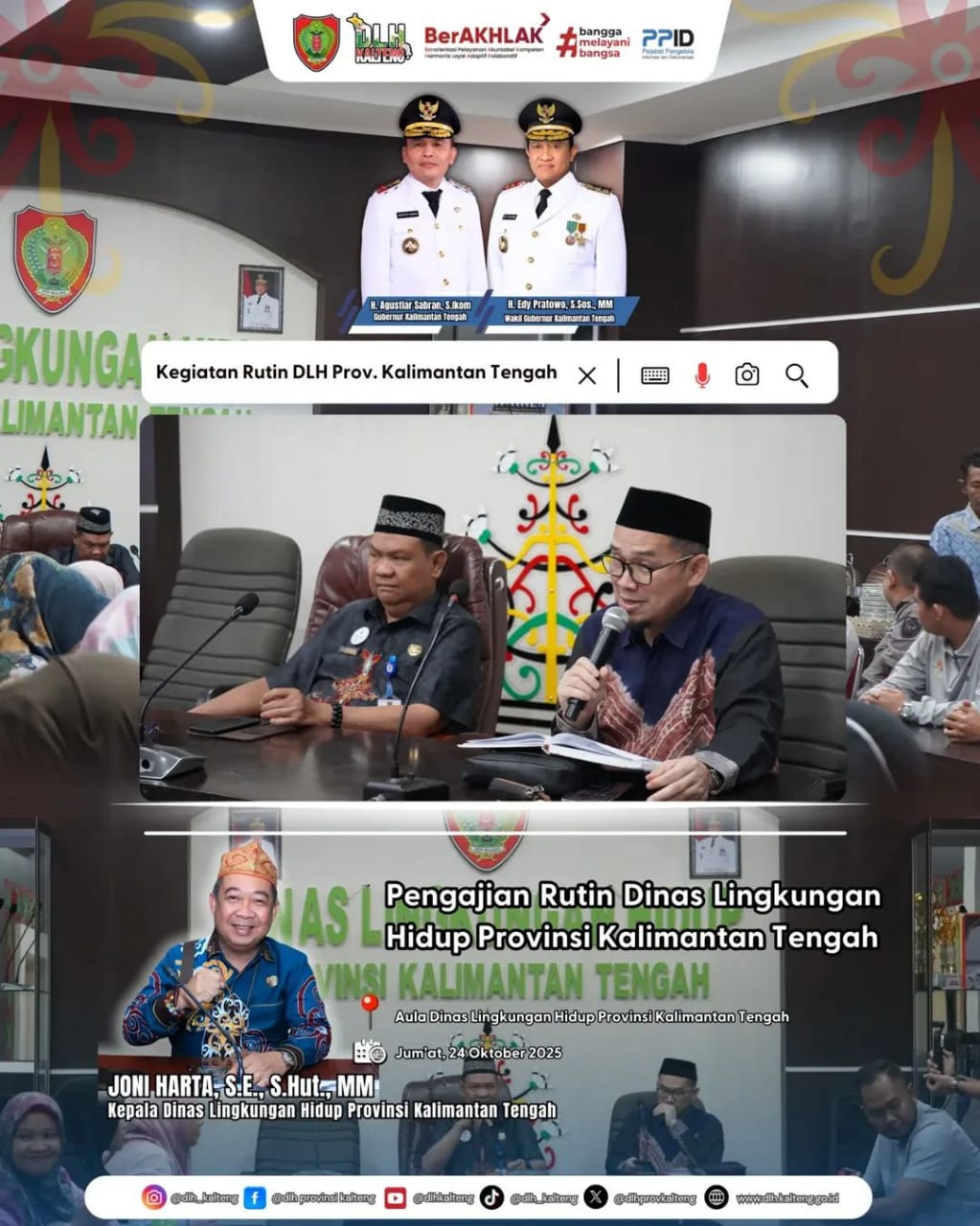 Suasana Pengajian rutin di DLH Provinsi Kalteng