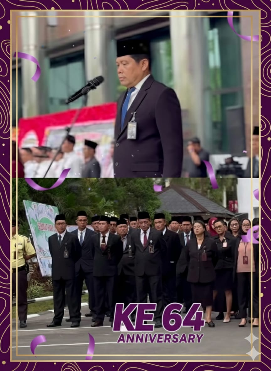 Suasana Upacara di Bank Kalteng, dalam rangka memperingati hari jadi ke-64