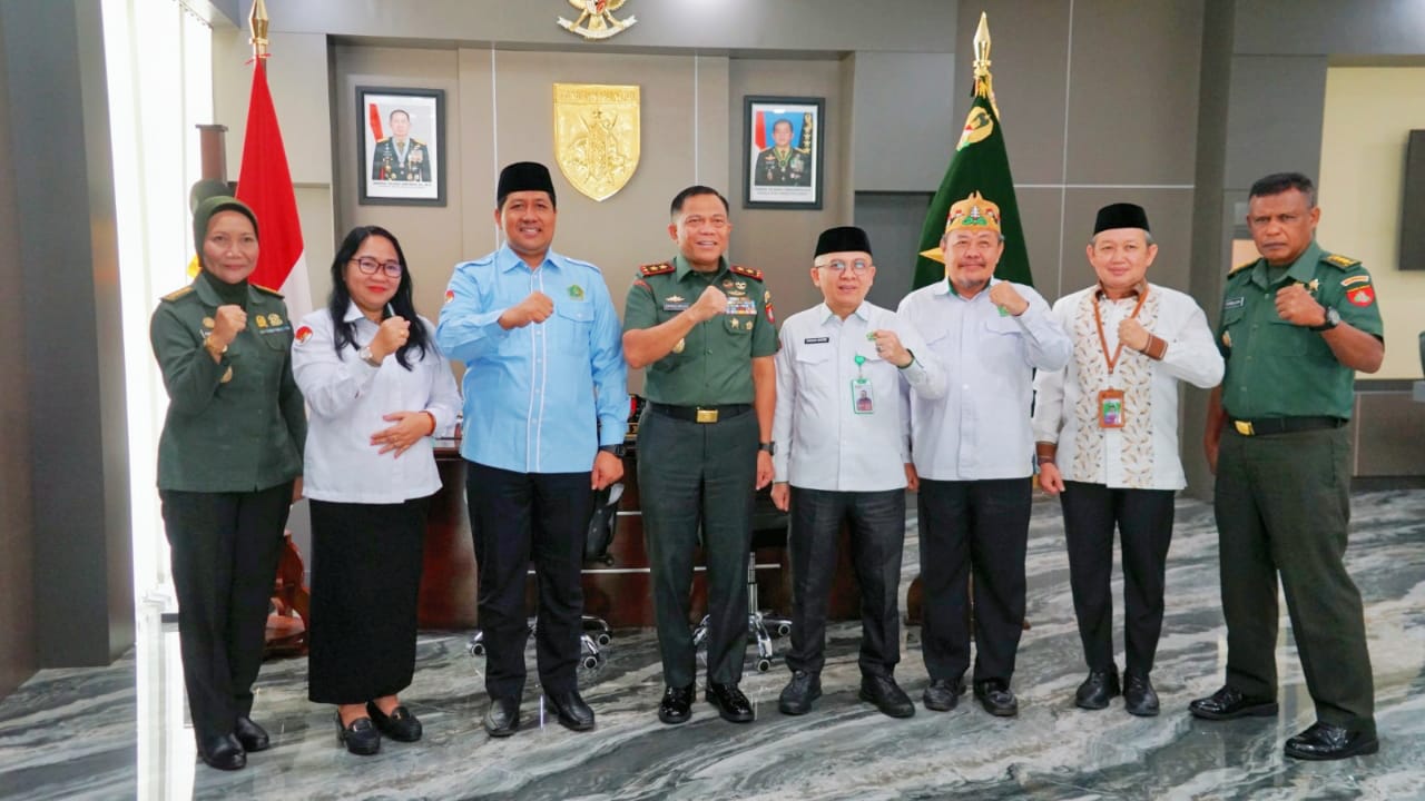 Pangdam XXII/Tambun Bungai Terima Silaturahmi Kakanwil Kemenag dan Pimpinan Perguruan Tinggi Keagamaan