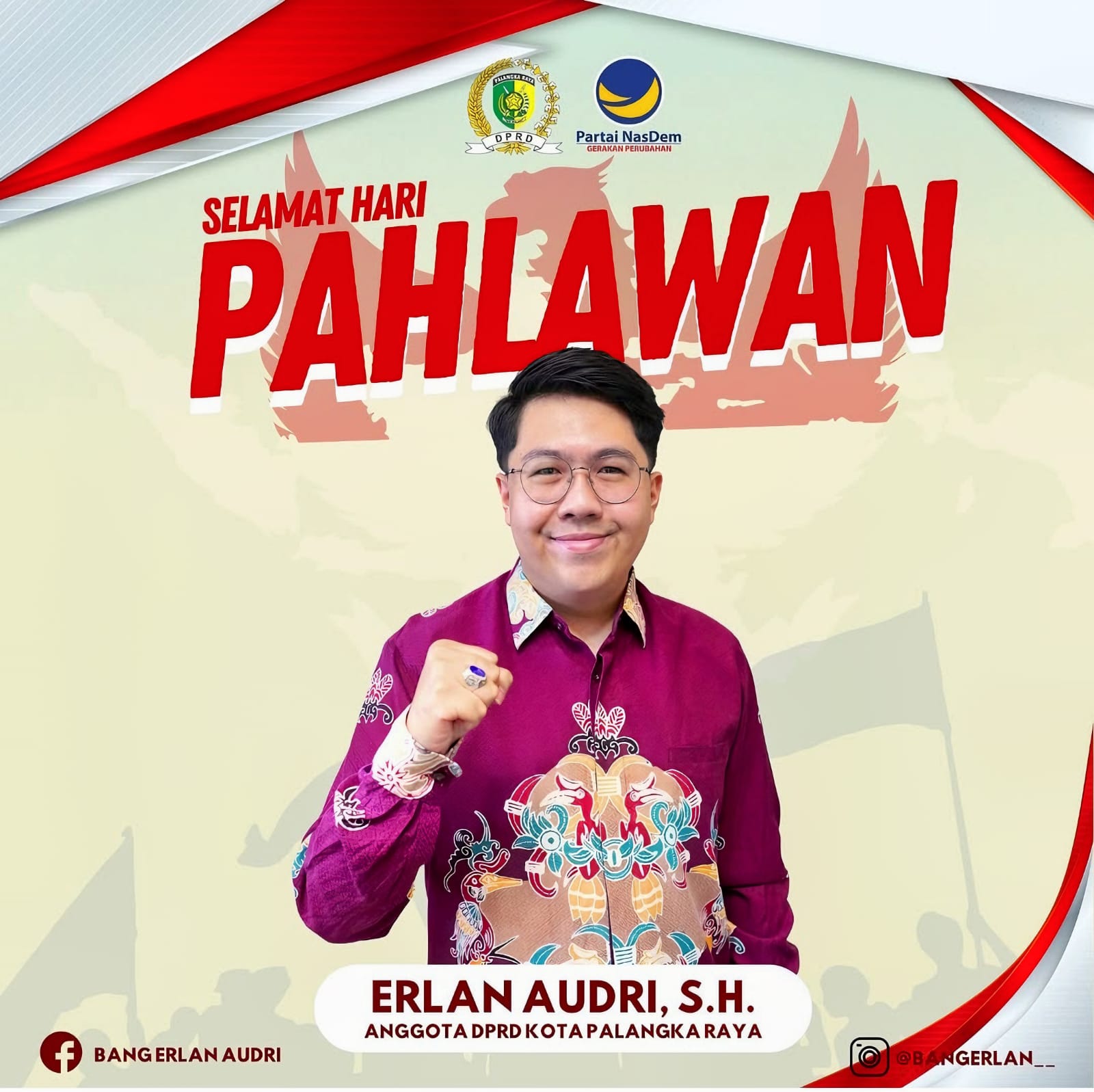 Anggota Komisi II DPRD Kota Palangka Raya, Erlan Audri, SH