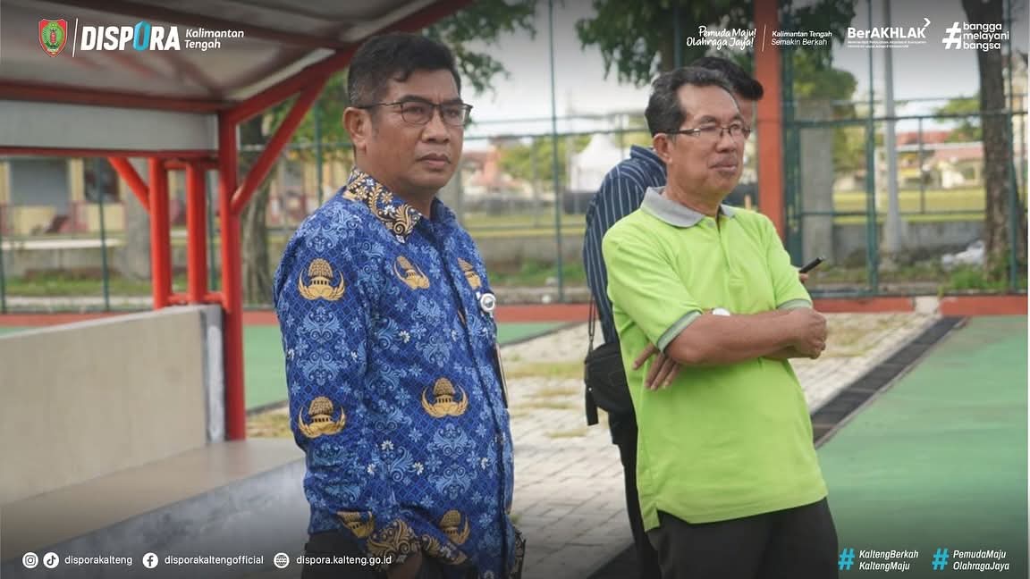 Kadispora Kalteng Tinjau Lapangan Tenis Sanaman Mantikei Persiapan Gubernur Cup 2025