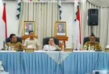 Gubernur Kalteng, H. Agustiar Sabran saat memimpin pertemuan strategis bersama jajaran balai teknis PUPR Kalteng