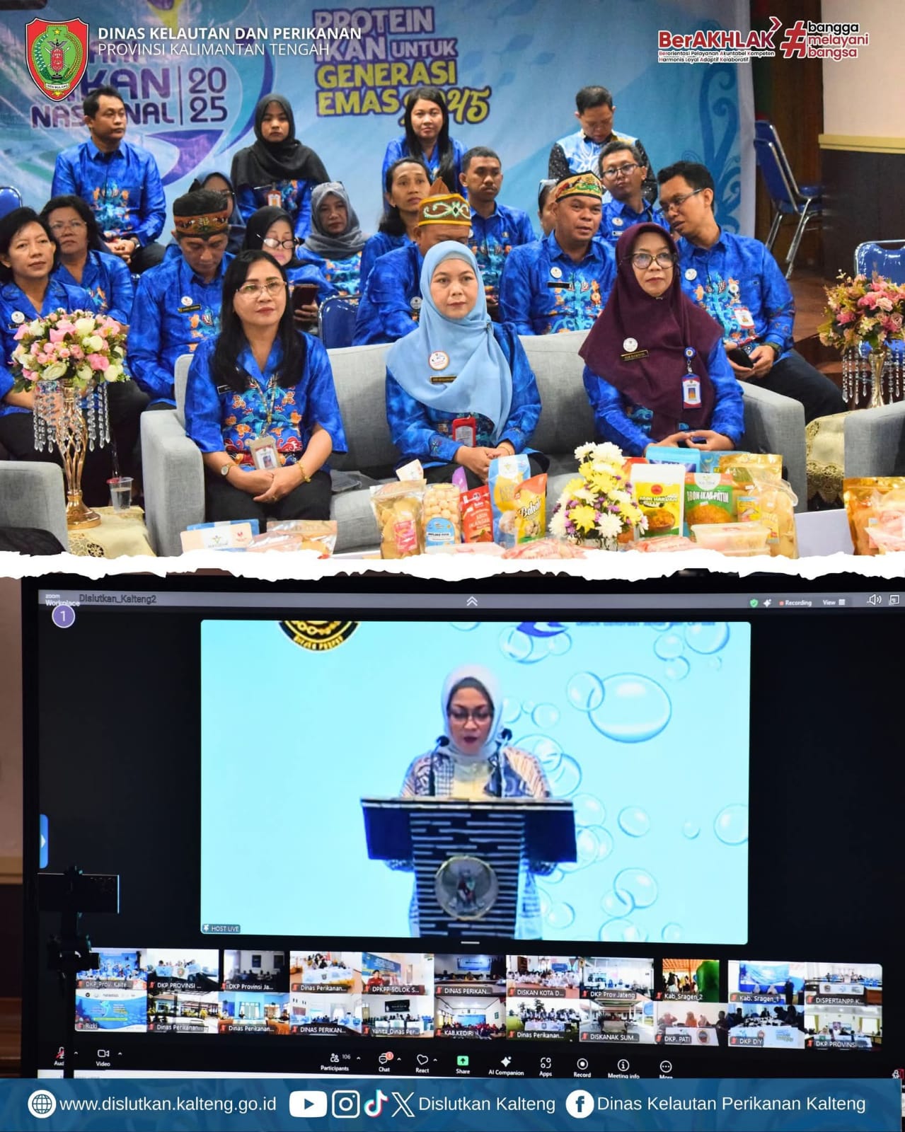 Kadislutkan Kalteng, Sri Widanarni, S.I.P., M.Si., menghadiri Pembukaan Puncak Peringatan Hari Ikan Nasional (Harkannas) Tahun 2025