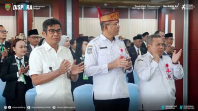 Kadispora Kalteng, Agus Siswadi menghadiri penutupan PKA dan PKP 2025, di Aula Jayang Tingang, Kantor Gubernur Kalteng