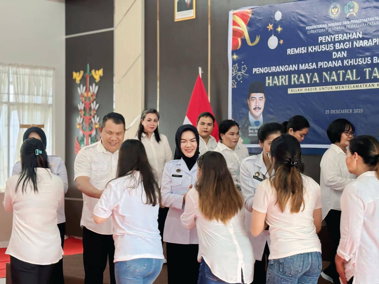 Acara penyerahan remisi Natal 2025 secara
