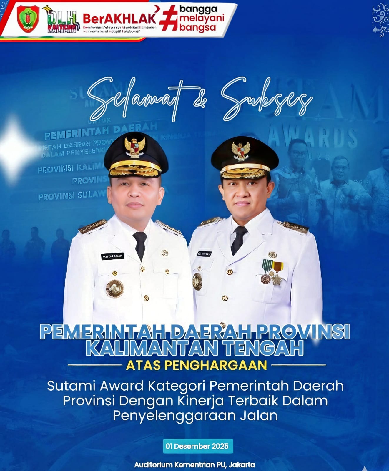 Ucapan selamat dari DLH Kalteng