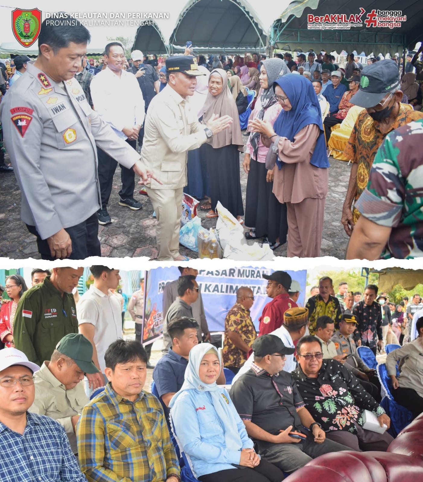 Sri Widanarni Dampingi Gubernur Agustiar Sabran pada Pasar Murah