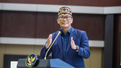 Kepala BKN RI Zudan Arif Fakrulloh saat menyampaikan sambutan di Aula Jayang Tingang