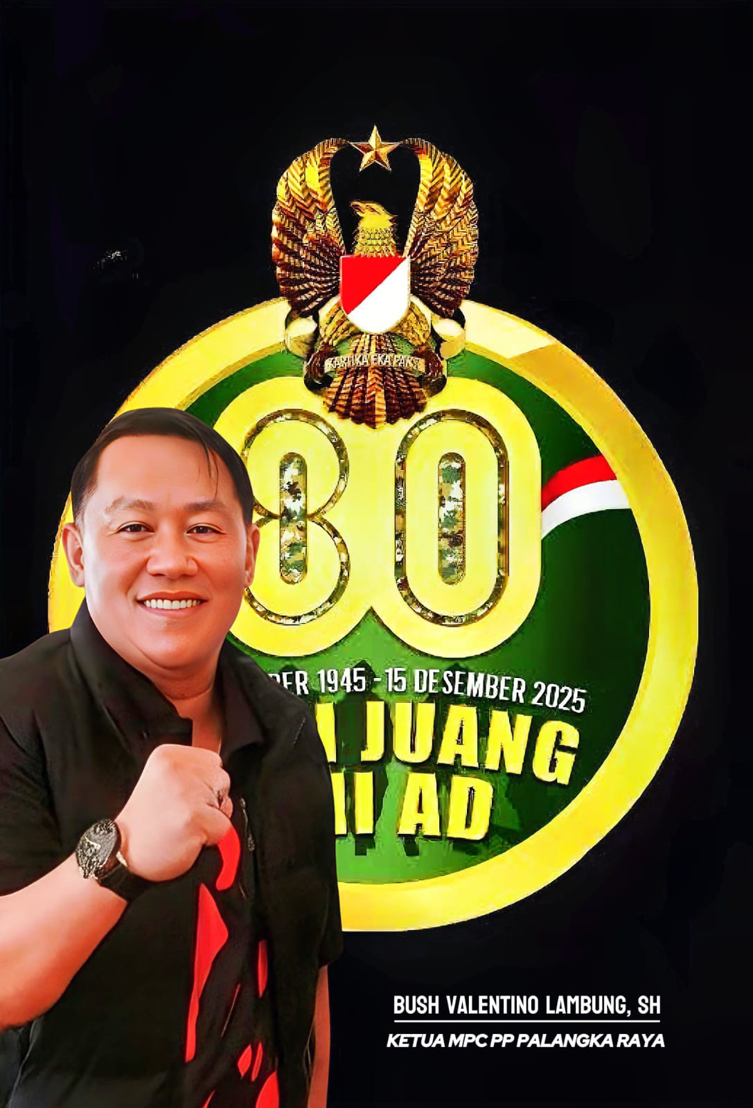 Ketua MPC PP Palangka Raya, Bush Valentino Lambung, SH