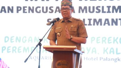 Staf Ahli Gubernur Kalteng Bidang Pemerintahan, Hukum, dan Politik Darliansjah saat membuka Rapat Kerja IPEMI II se-Kalteng di Aquarius Boutique Hotel Palangka Raya