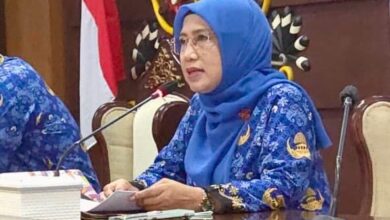 Asisten Administrasi Umum Setda Kalteng Sunarti saat memimpin FGD Pengelolaan Barang Milik Daerah di Aula Eka Hapakat Kantor Gubernur