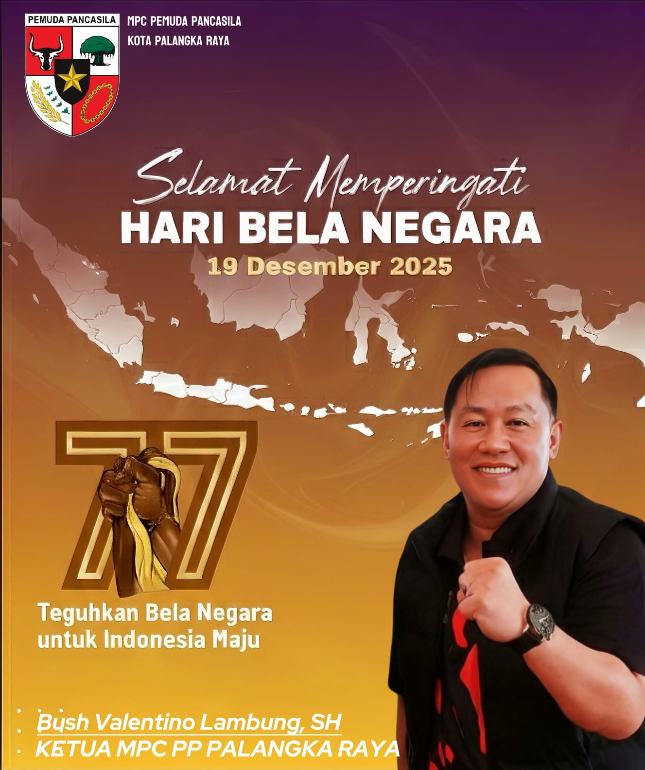 Ketua MPC Pemuda Pancasila Palangka Raya Ajak Pemuda Jaga Ideologi Pancasila