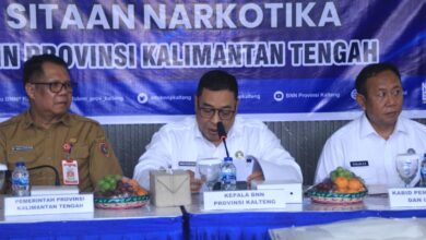 Kepala BNNP Kalteng Kombes Pol Mada Roostanto memimpin kegiatan rilis akhir tahun