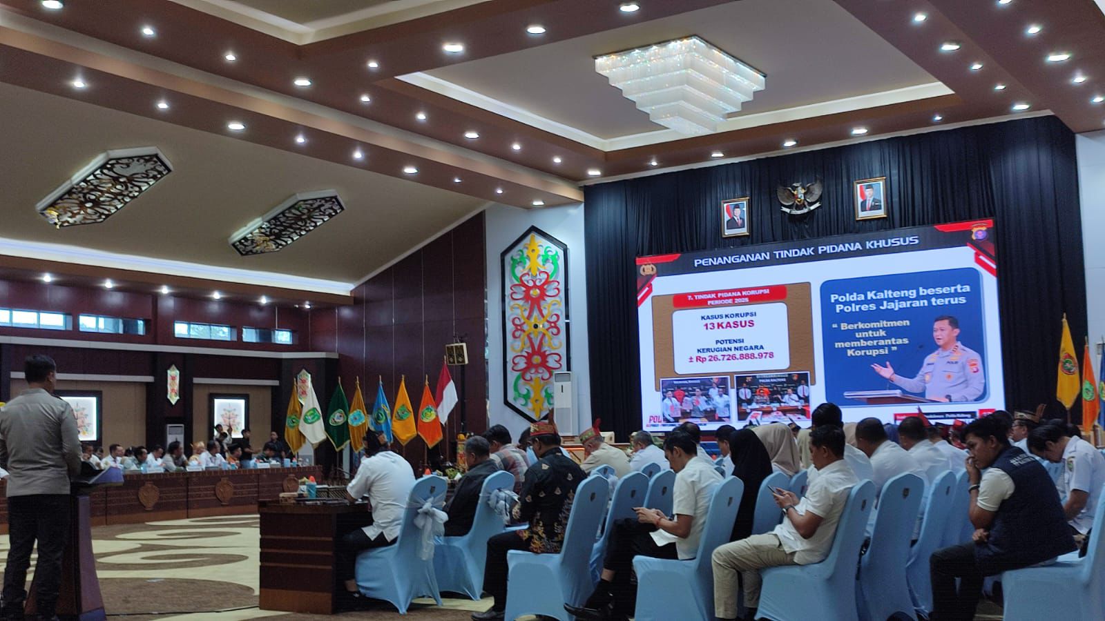 Siaran rilis akhir tahun yang digelar oleh Polda Kalteng