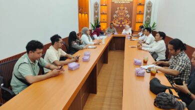 Rapat koordinasi yang digelar Dinas Pariwisata Kota Palangka Raya di Aula Dinas Pariwisata, Jalan Tjilik Riwut Km 2,5