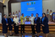 Wakil Bupati Barsel Khristianto Yudha saat menghadiri Rakor WKRI di Aula PUPR Barsel.