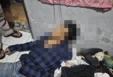 Jasad korban pada saat pertama kali ditemukan tewas