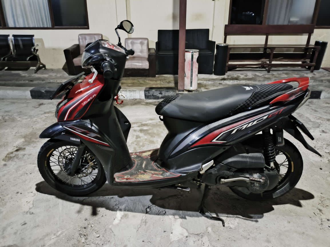 Yamaha Mio Type 2 BJ tahun 2013 yang digelapkan pelaku ML.