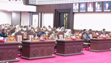 Suasana Rapat Paripurna Paripurna ke-2 Masa Sidang II Tahun Sidang 2026, di ruang rapat DPRD Kalteng