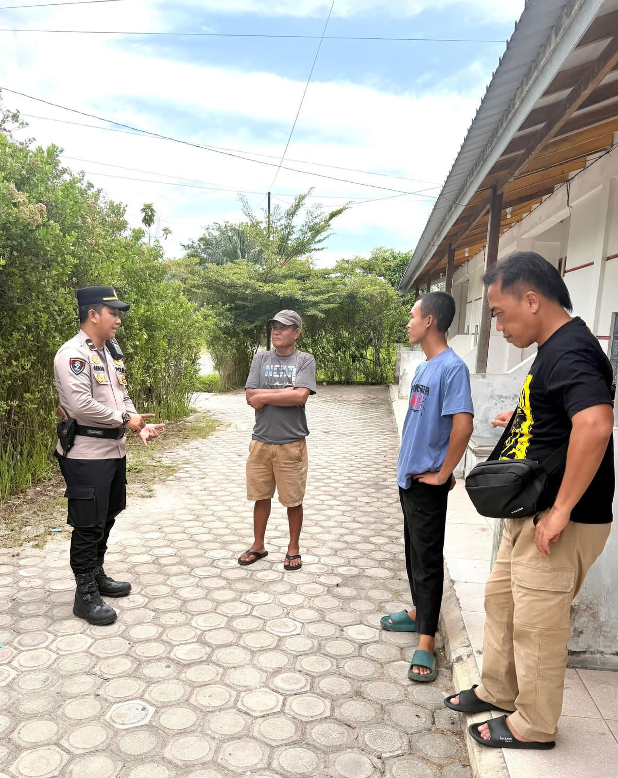 Pamapta III SPKT Polresta Palangka Raya Ipda Muhammad Abrar langsung mendatangi tempat kejadian perkara (TKP)