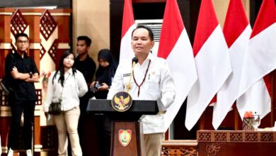 Gubernur Kalteng, H. Agustiar Sabran saat menyampaikan sambutan dalam kegiatan