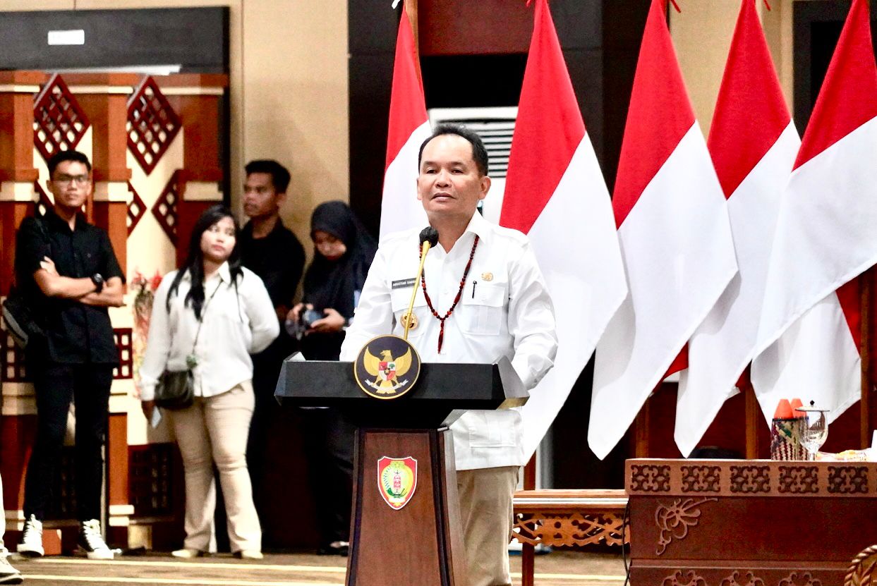 Gubernur Kalteng, H. Agustiar Sabran saat menyampaikan sambutan dalam kegiatan