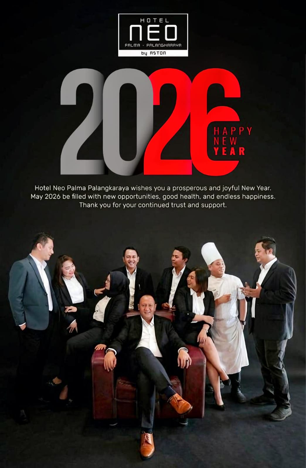 Hotel Neo Palangka Raya Sampaikan Ucapan Selamat Tahun Baru 2026