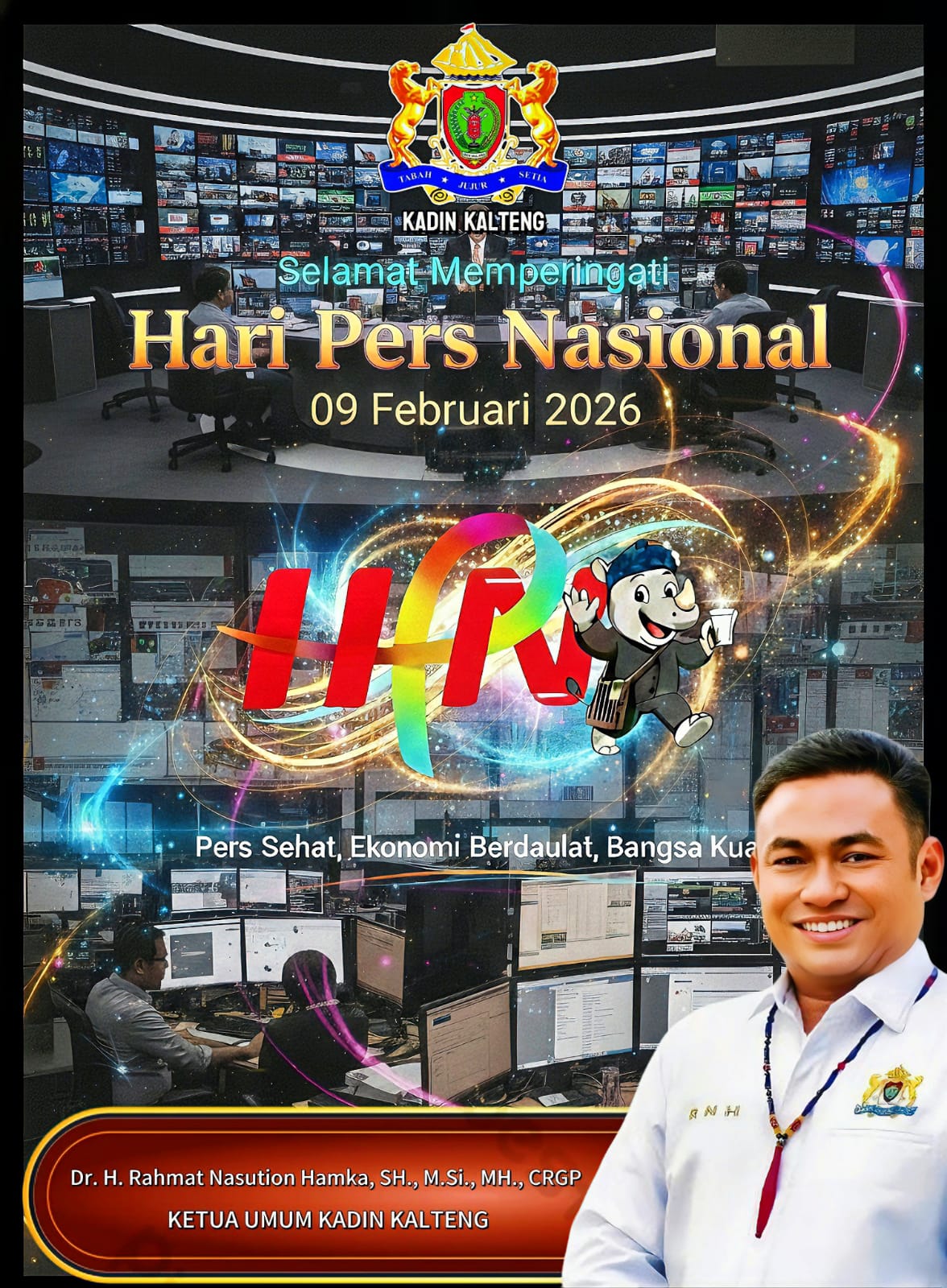 Ucapan selamat dari Ketua Umum Kadin Kalteng, Dr. H. Rahmat Nasution Hamka, SH., M.Si., CRGP