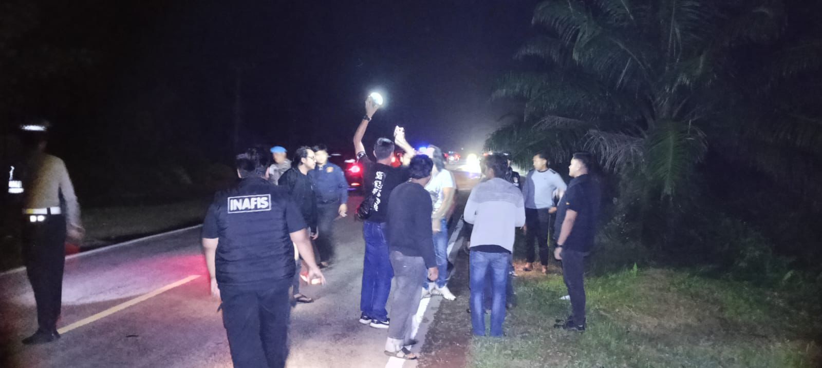 Pra rekontruksi penemuan mayat di Km 50, Kota Palangka Raya