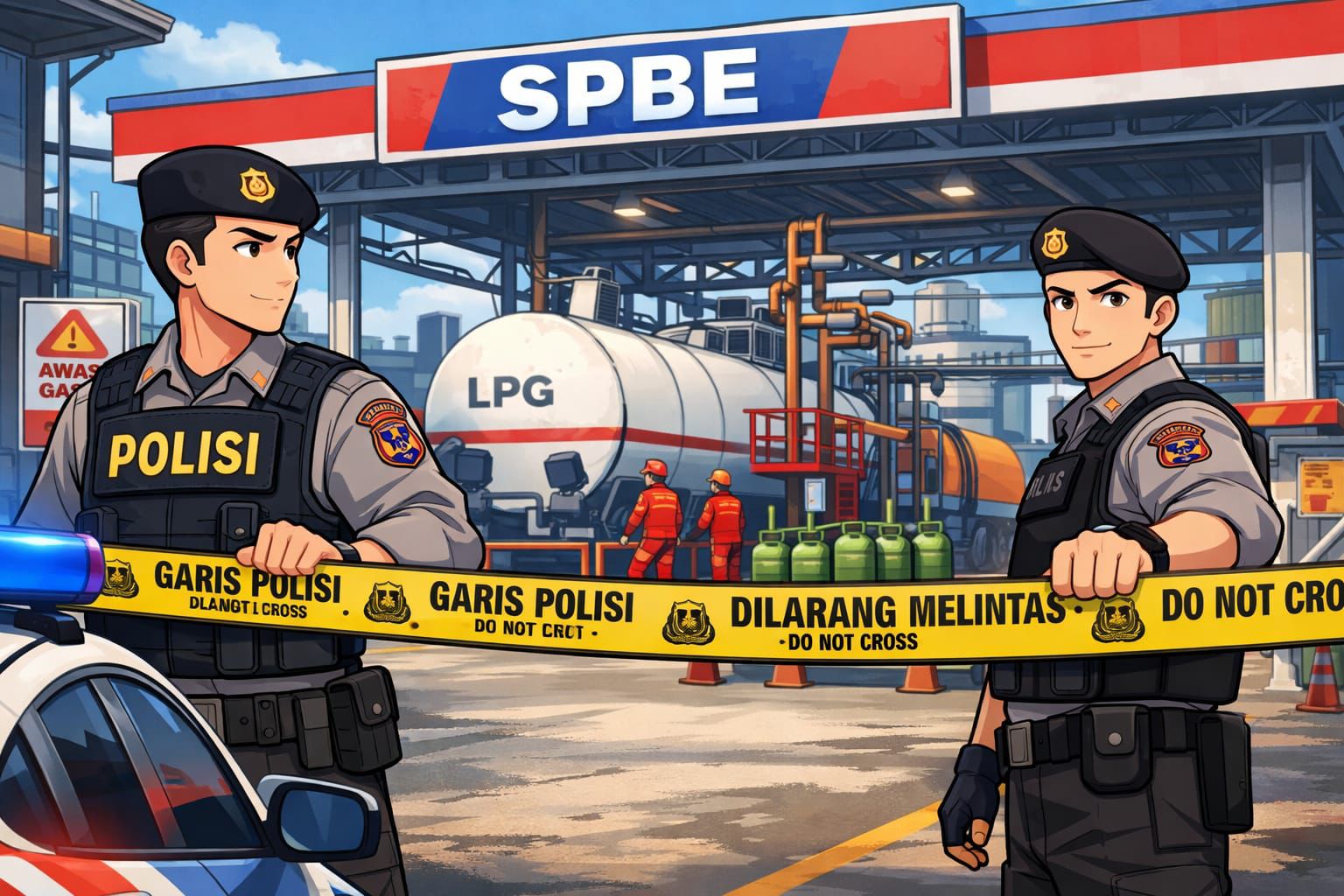 Polda Kalteng Segel SPBE di Kotim