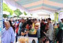 Suasana Gerakan Pangan Murah inisiasi Pemprov Kalteng