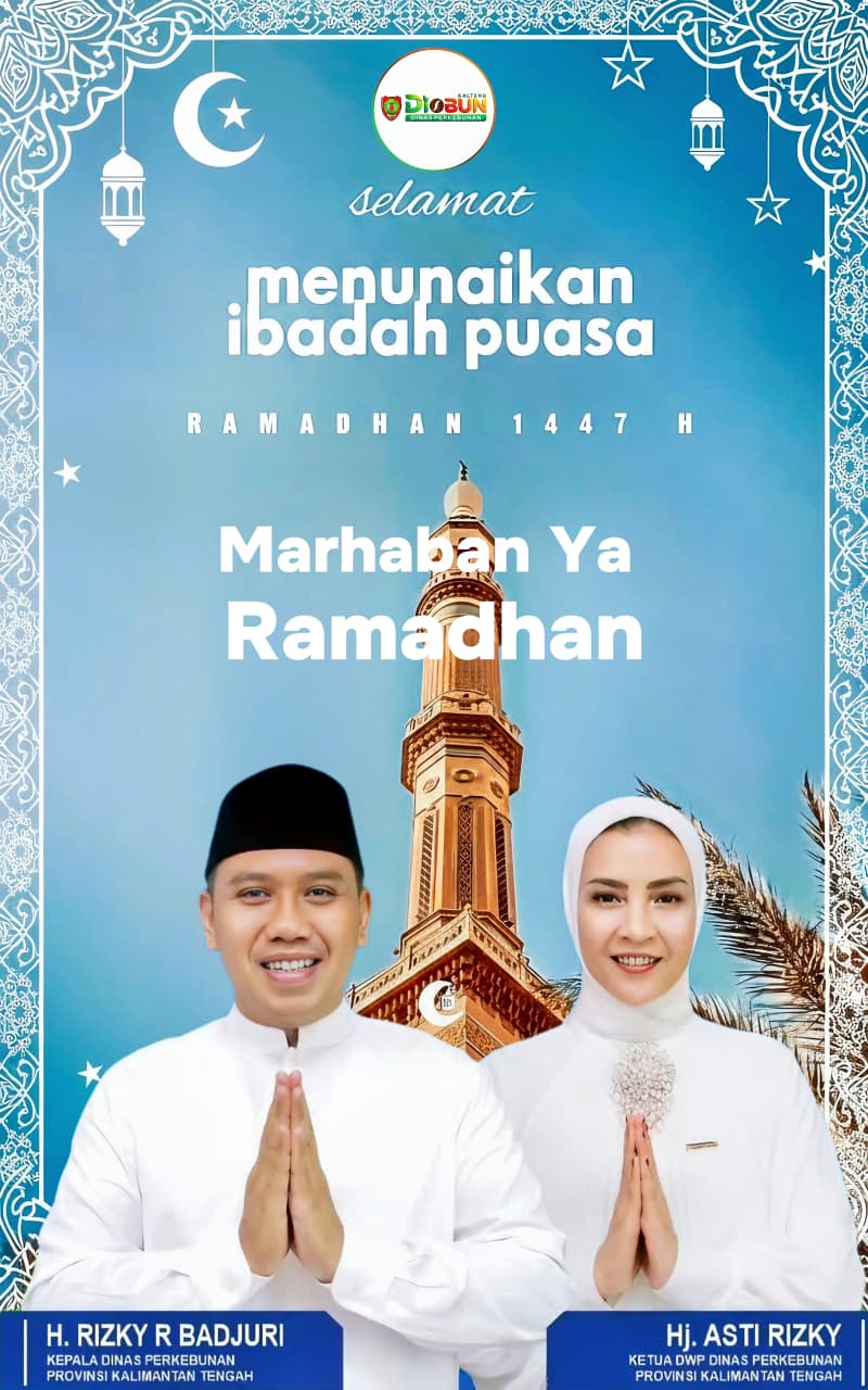 Kepala Disbun Kalteng, H. Rizki Ramadhana Badjuri beserta istri