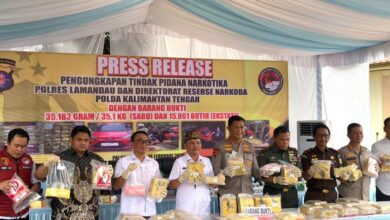 35 Kg Sabu dan 15 Ribu Ekstasi Nyaris Lolos ke Kalteng