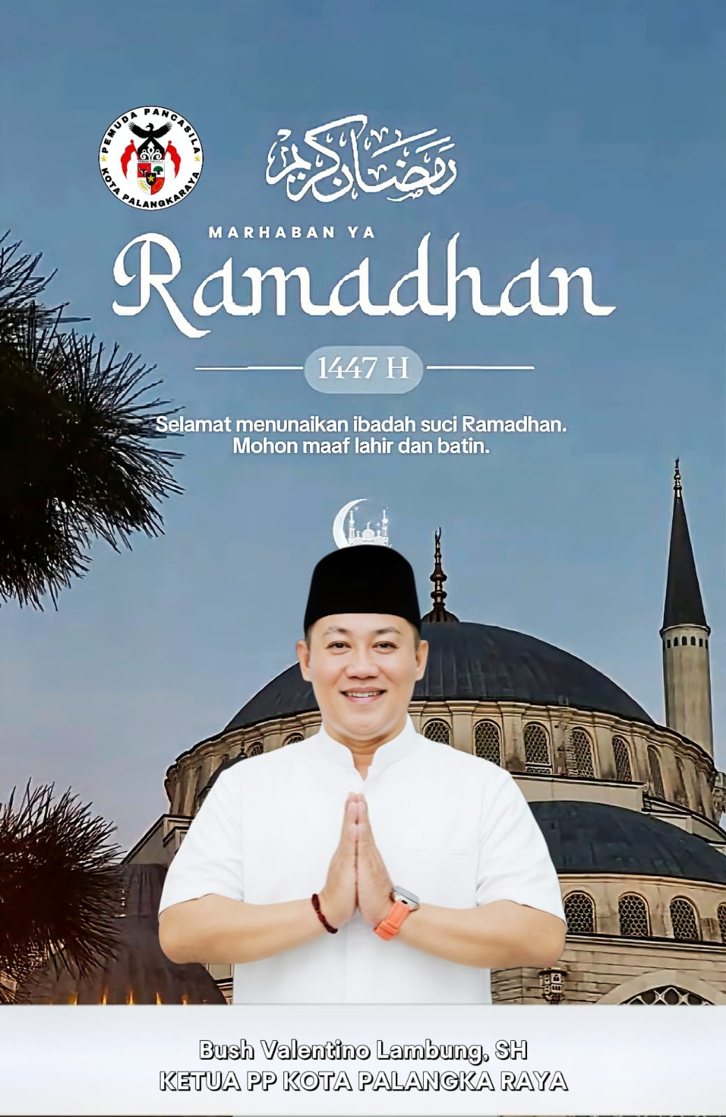 Ketua PP Kota Palangka Raya, Bush Valentino Lambung, SH