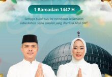 Plt. Kadisdik Prov. Kalteng, M. Reza Prabowo beserta istri.