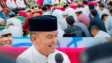 Suasana buka puasa bersama dalam rangka Safari Ramadan 1447 Hijriah di Istana Isen Mulang