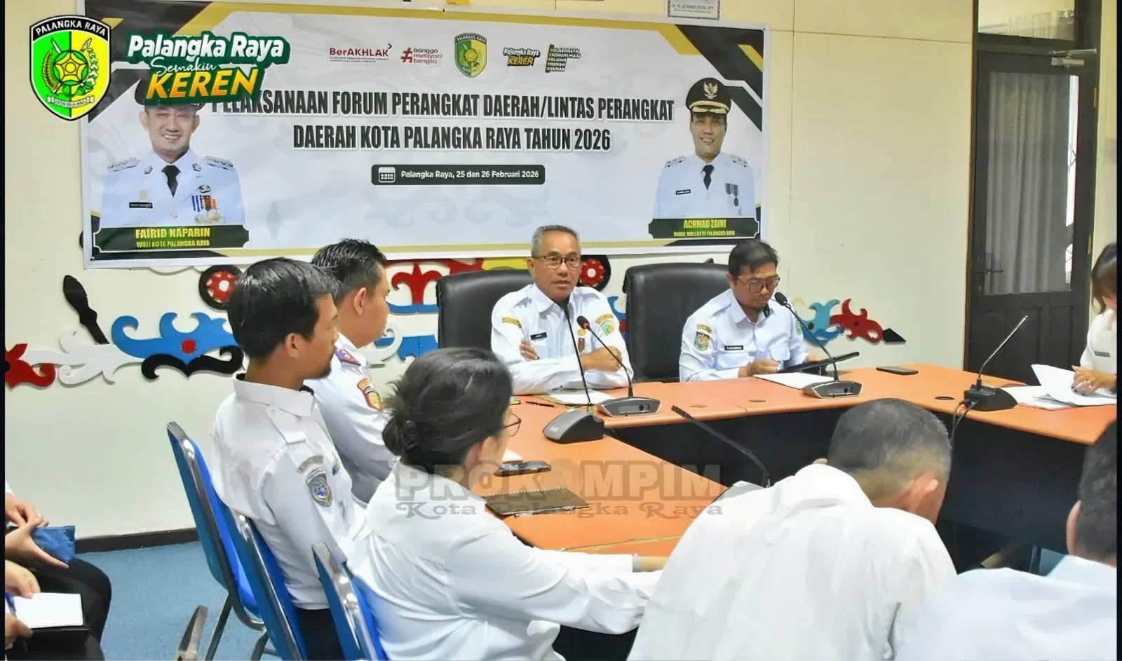 Sekda Kota Palangka Raya, Arbert Tombak saat membuka kegiatan Forum Perangkat Daerah/Lintas Perangkat Daerah Kota Palangka Raya Tahun 2026