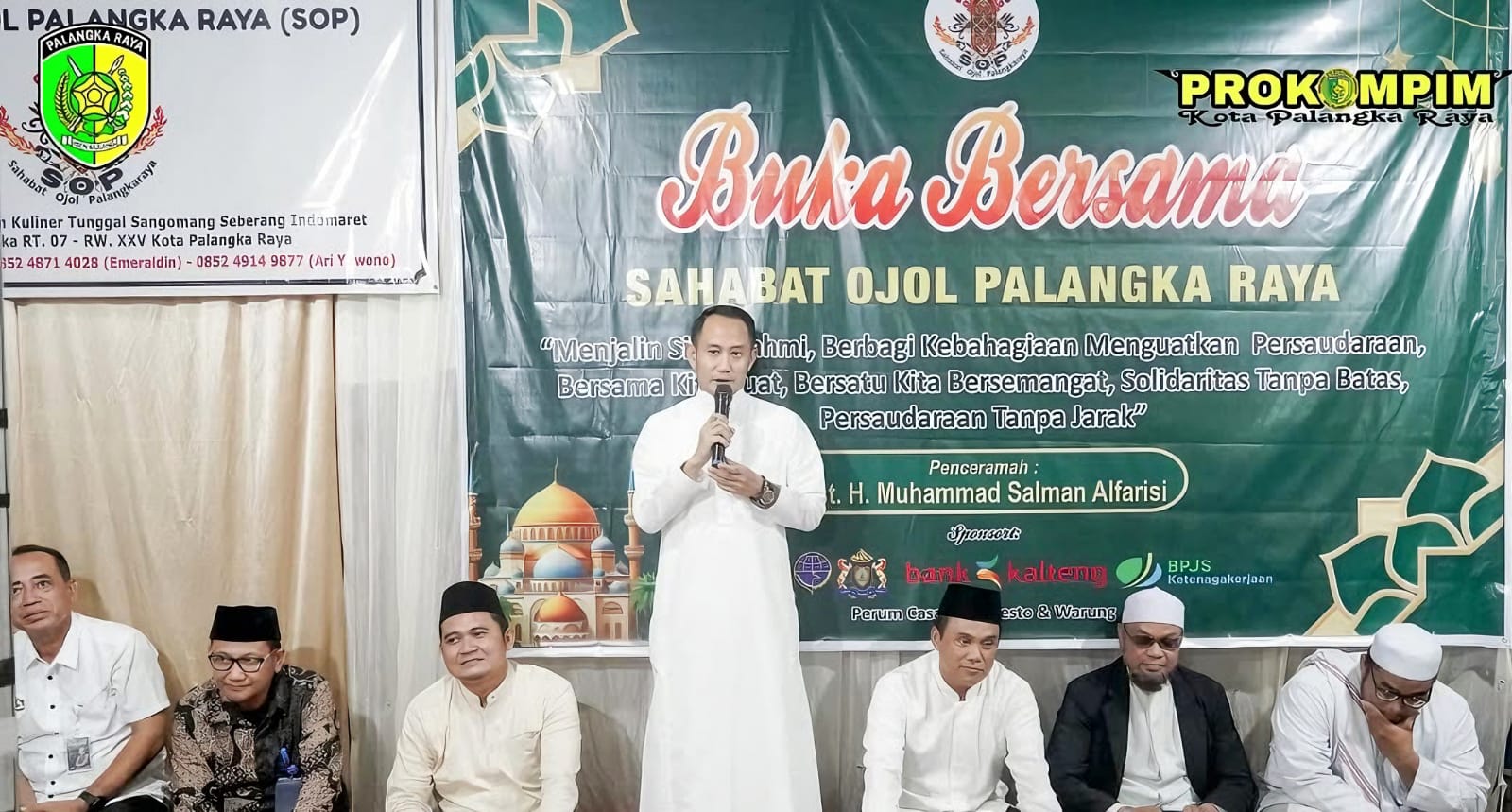 Wali Kota Palangka Raya, Fairid Naparin, SE., saat menyampaikan sambutan dalam acara buka