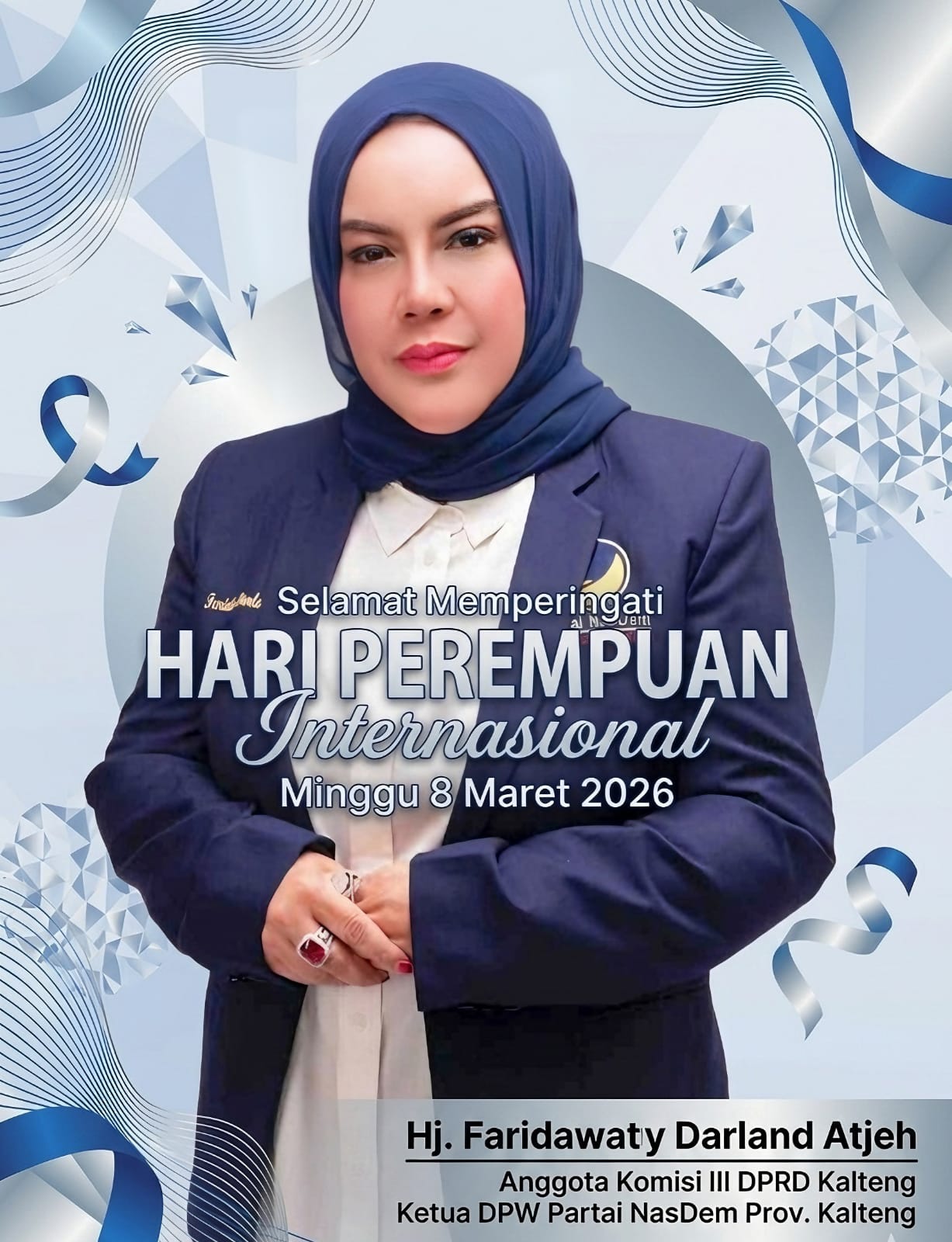 Anggota Komisi III DPRD Kalteng, Hj. Faridawaty Darland Atjeh