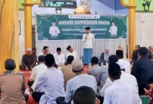 Pemko Palangka Raya saat menggelar Safari Ramadhan di Masjid Al-Amin, Kecamatan Bukit Batu.