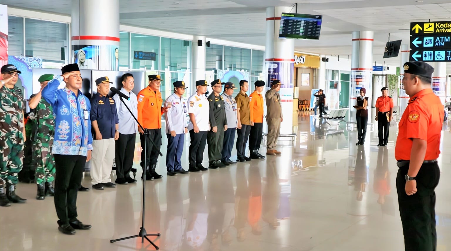 Apel Pembukaan Posko Monitoring Angkutan Udara di Bandara Tjilik Riwut Palangka Raya.