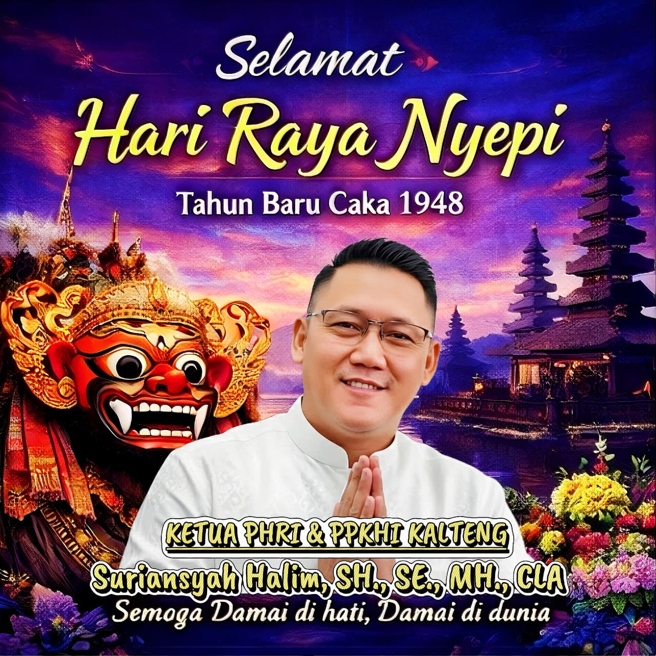 Ketua PHRI – PPKHI Kalteng, Suriansyah Halim, SH., SE., MH., CLA