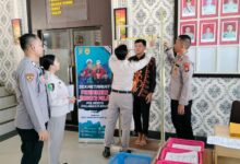 Penerimaan pendaftaran taruna/i Akpol, Bintara dan Tamtama Polri di lobi Mapolresta Palangka Raya