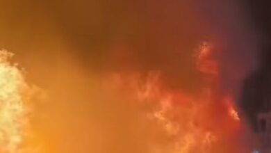 Petugas ketika melakukan pemadaman