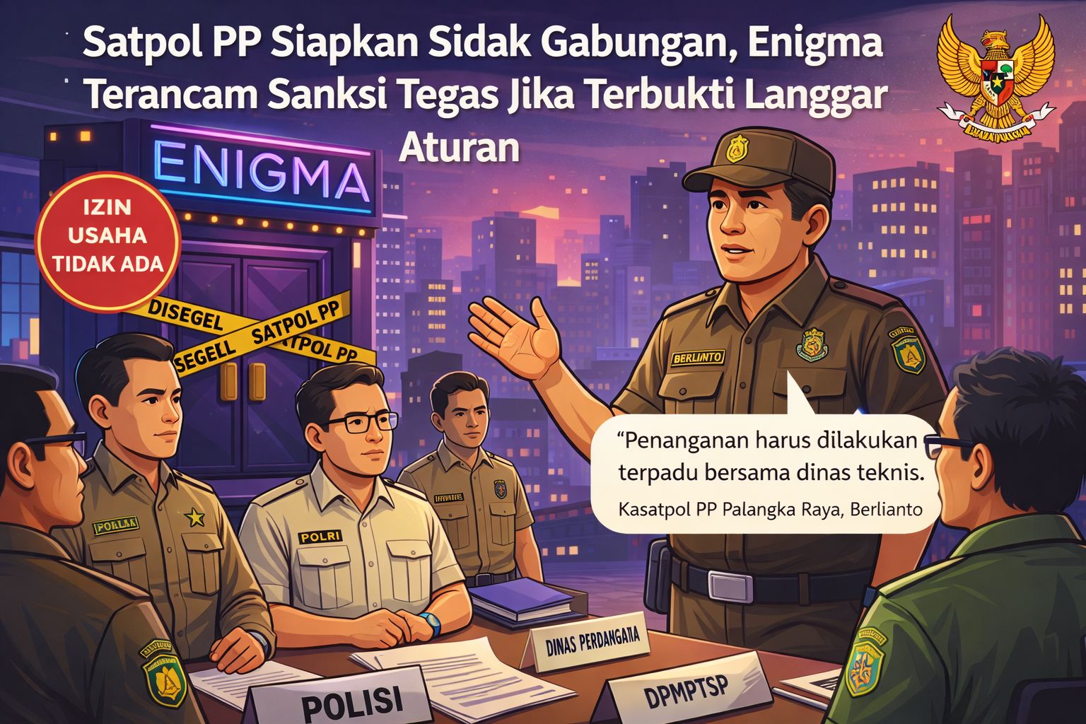 Sidak Gabungan Disiapkan, Izin Enigma Terancam Dicabut