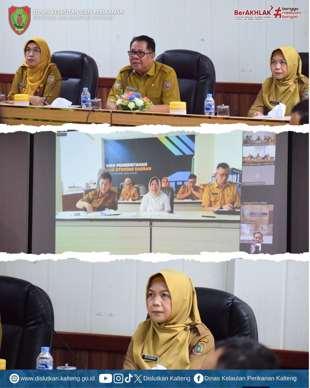 Kadislutkan Prov. Kalteng, Sri Widanarni saat mengikuti Rakor penyusunan naskah kerja sama dalam rangka Misi Dagang antara Provinsi Jawa Timur dan Provinsi Kalimantan Tengah